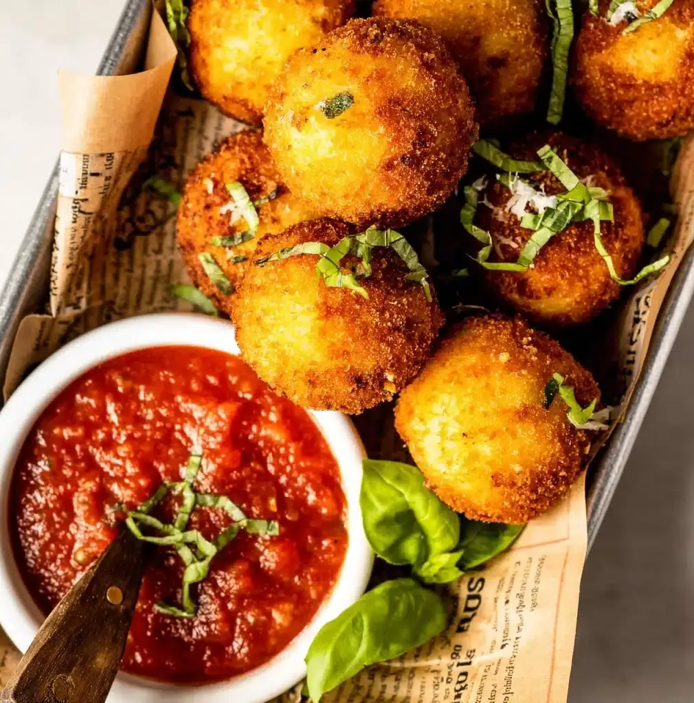 Mozzarella Arancini (Fried Risotto Balls) Recipe - Recipe Image