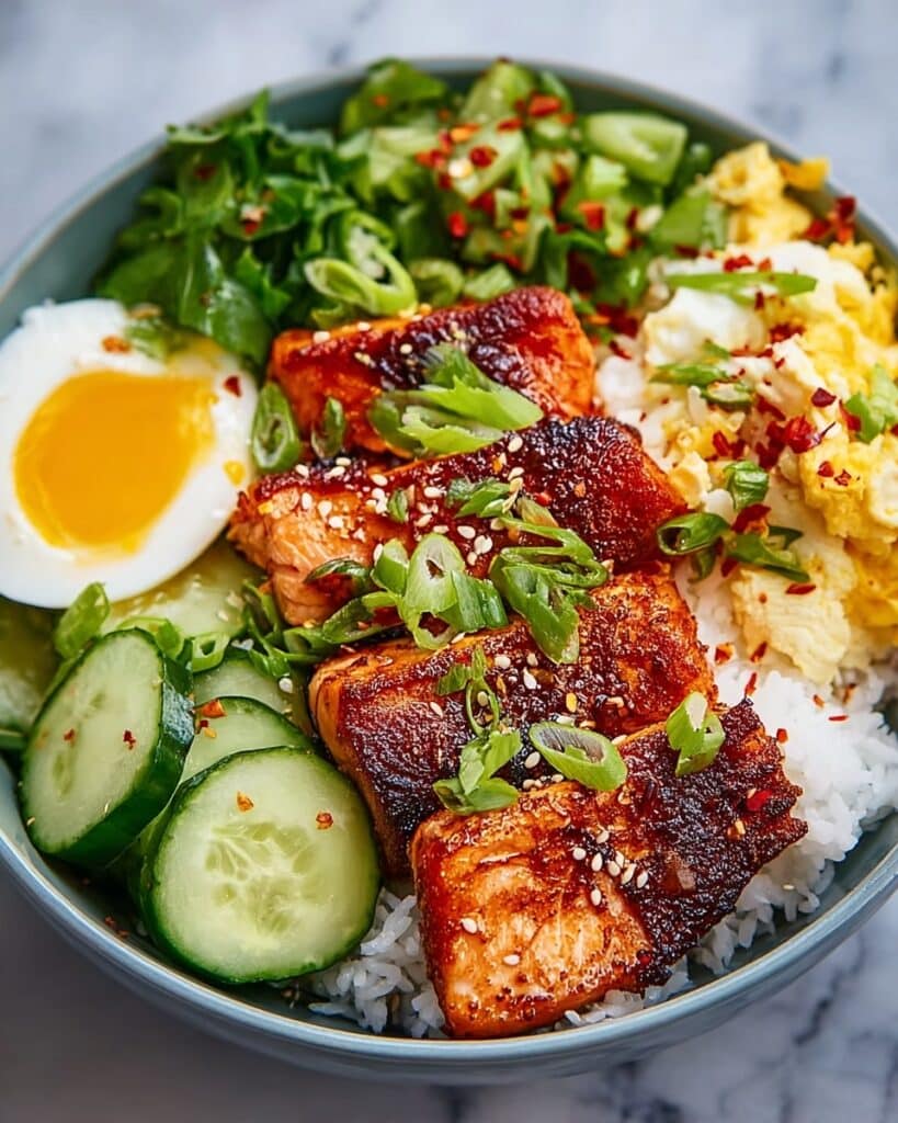 Crispy Rice Salmon Bowl Recipe
