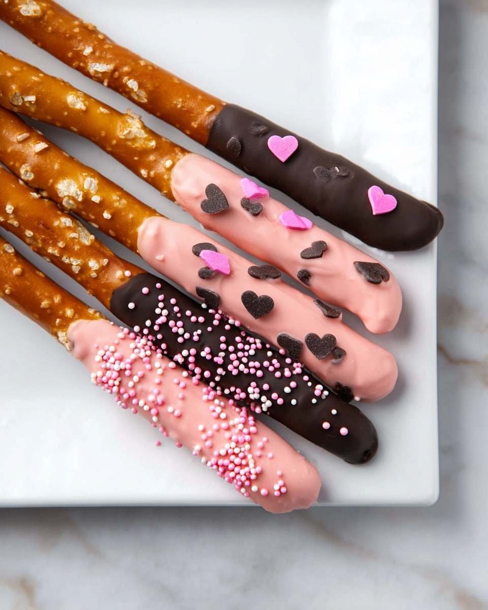 Valentine's Day Pretzel Rods: Sweet & Salty Festive Treats