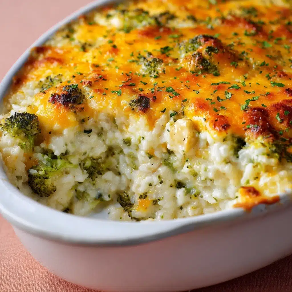 Cheesy Chicken Broccoli and Rice Casserole Recipe - Recipe Image