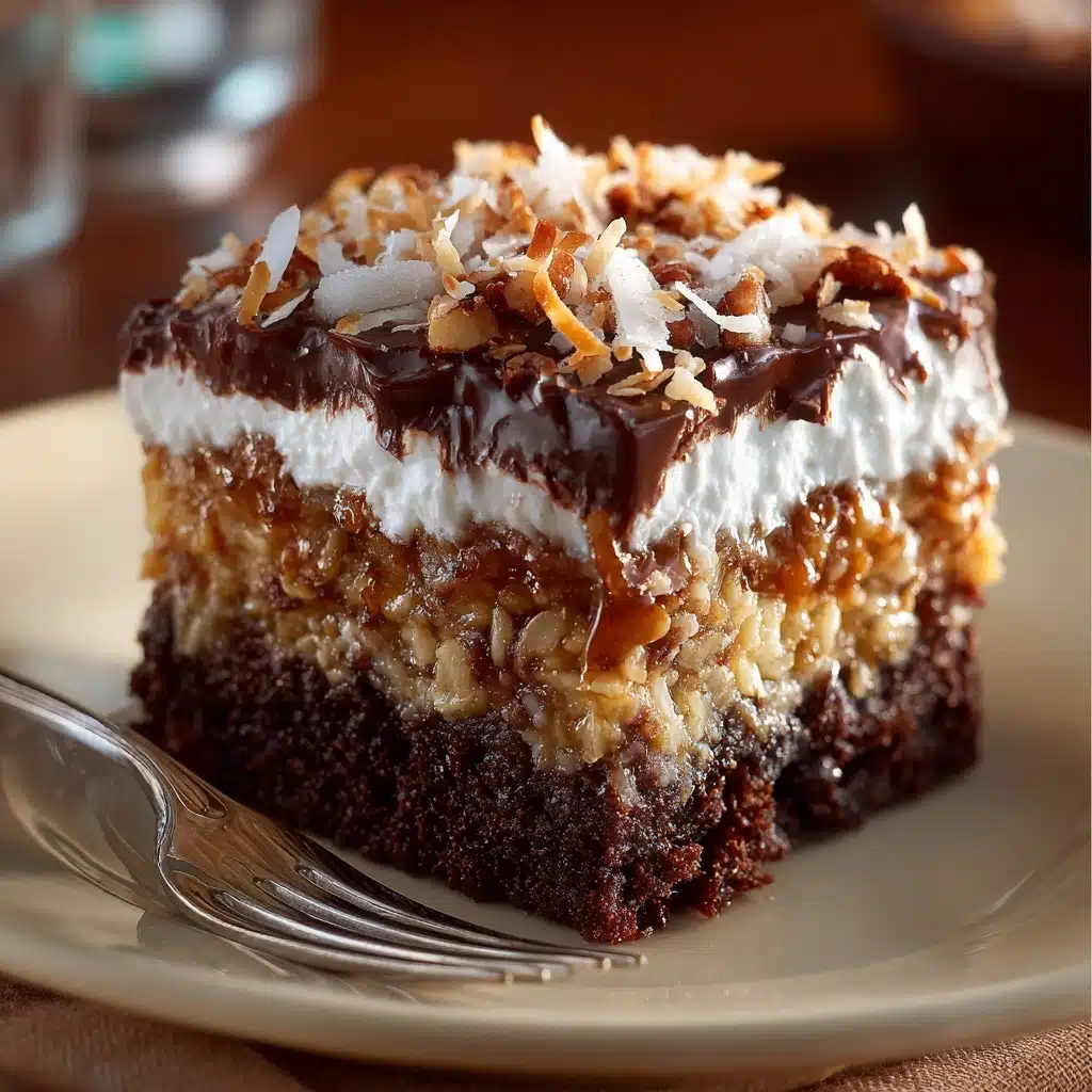 German Chocolate Poke Cake Recipe - Recipe Image