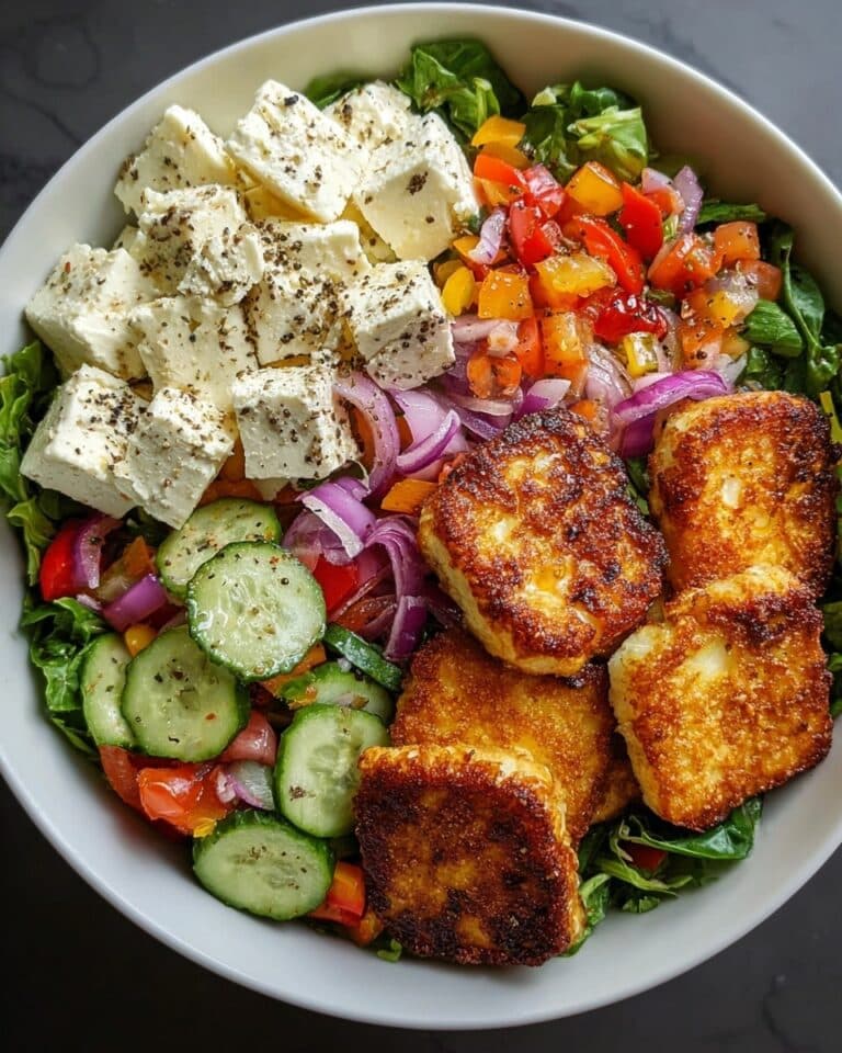 Crispy Halloumi Greek Power Bowl Recipe