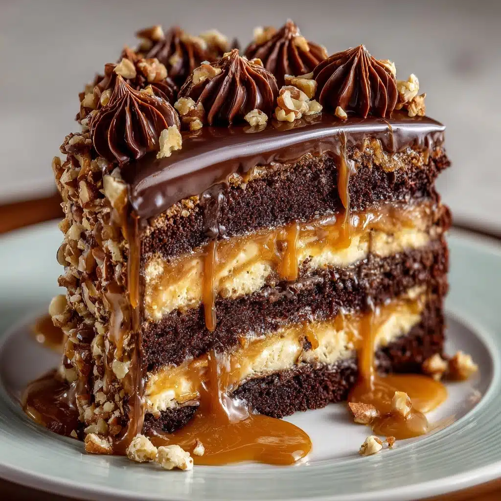 Chocolate Caramel Toffee Crunch Cake Recipe - Recipe Image