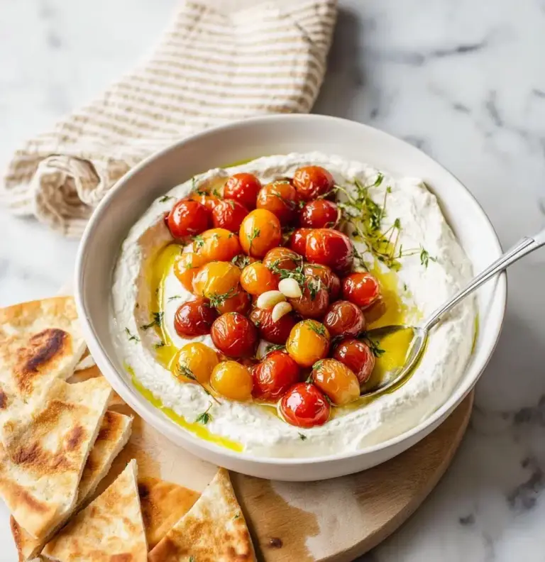Whipped Feta Lemon Dip with Roasted Tomatoes Recipe
