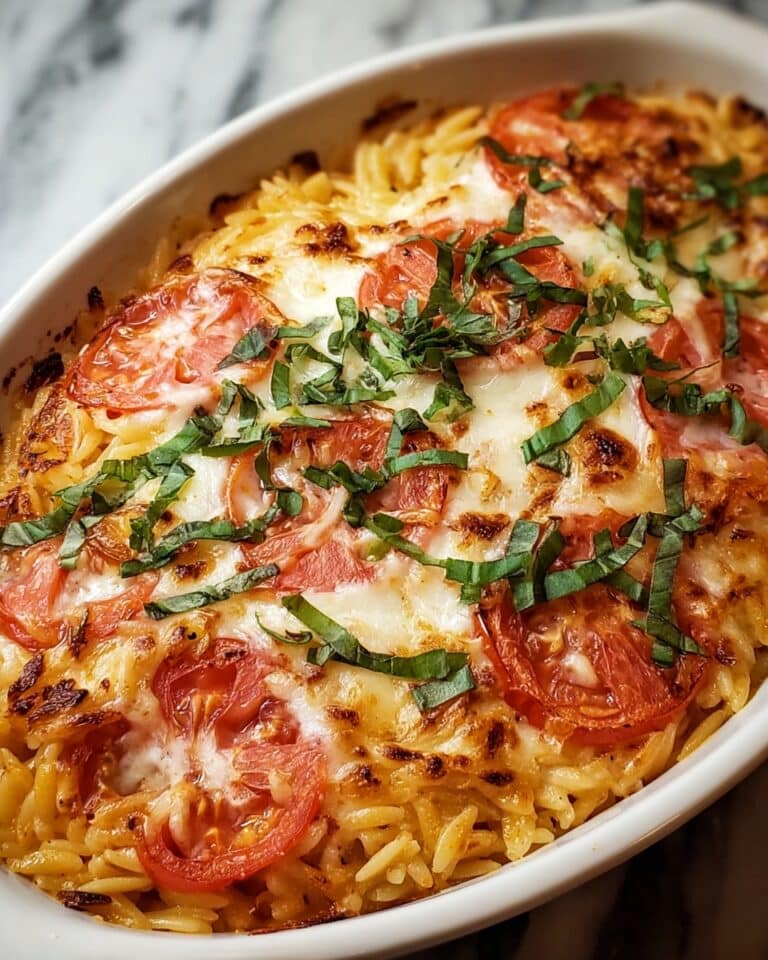 Creamy Tomato Basil Orzo Bake Recipe