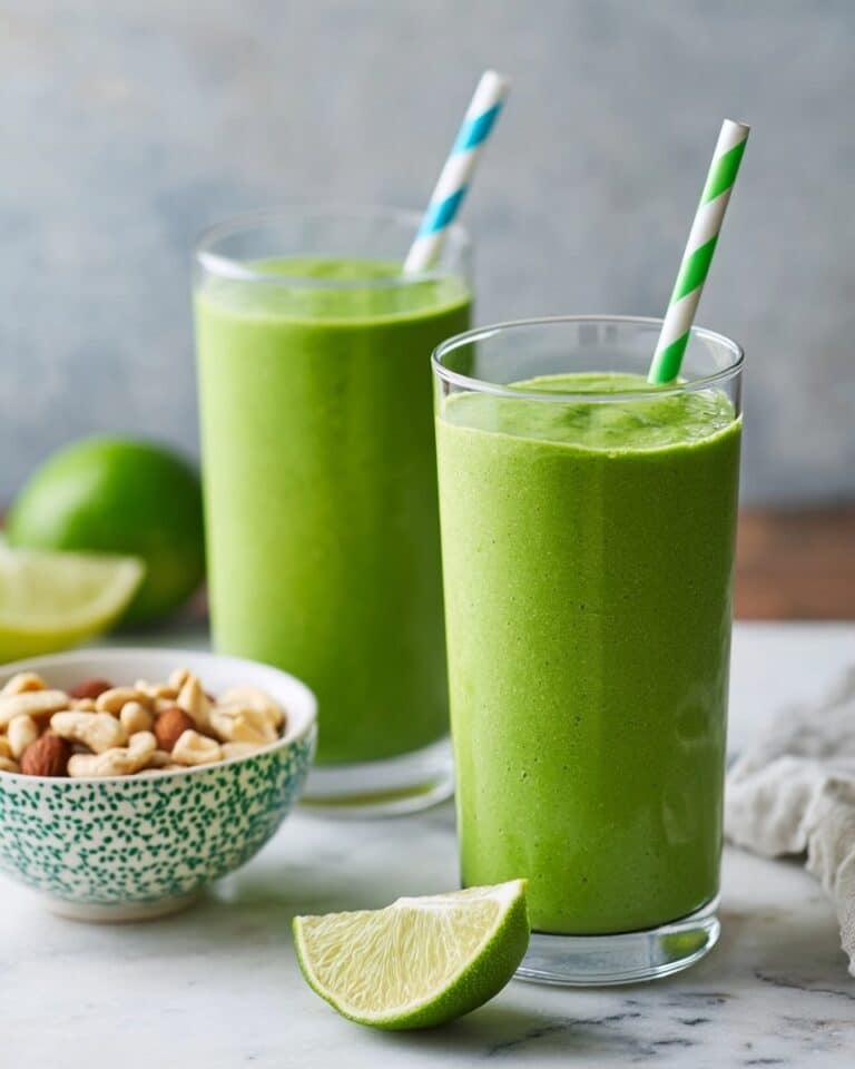 Creamy Kale & Pineapple Green Smoothie Recipe
