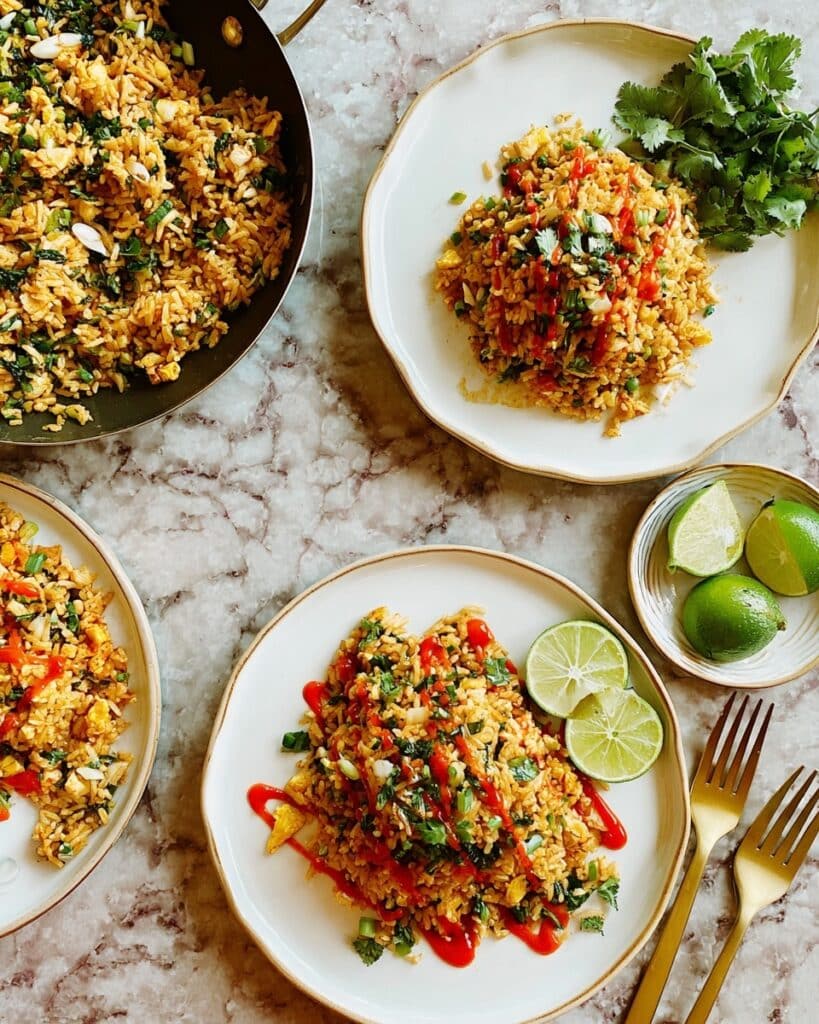 Fragrant Chili Crab-Fried Rice with Crispy Leeks Recipe