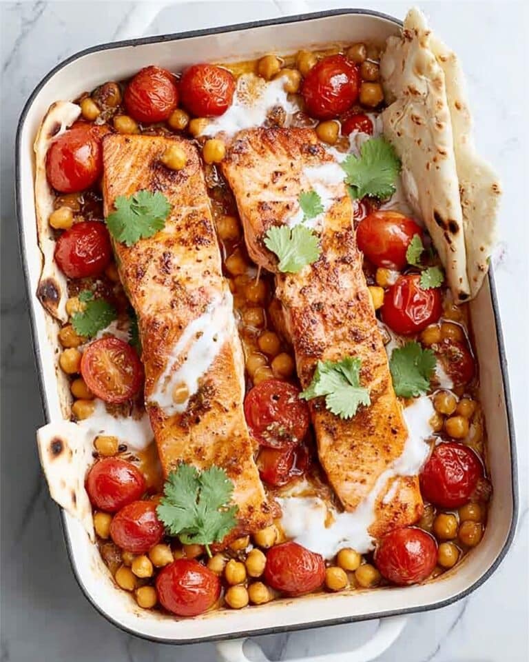 Spiced Salmon & Tomato Traybake Recipe