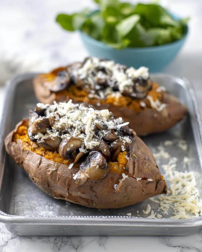 Sweet Potatoes with Mushrooms & Rosemary Recipe