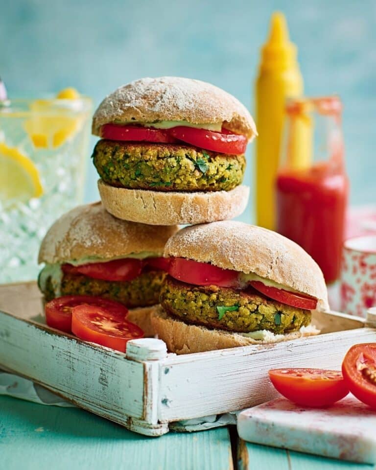 Green Burgers with Spinach, Cheddar, and Parmesan Recipe