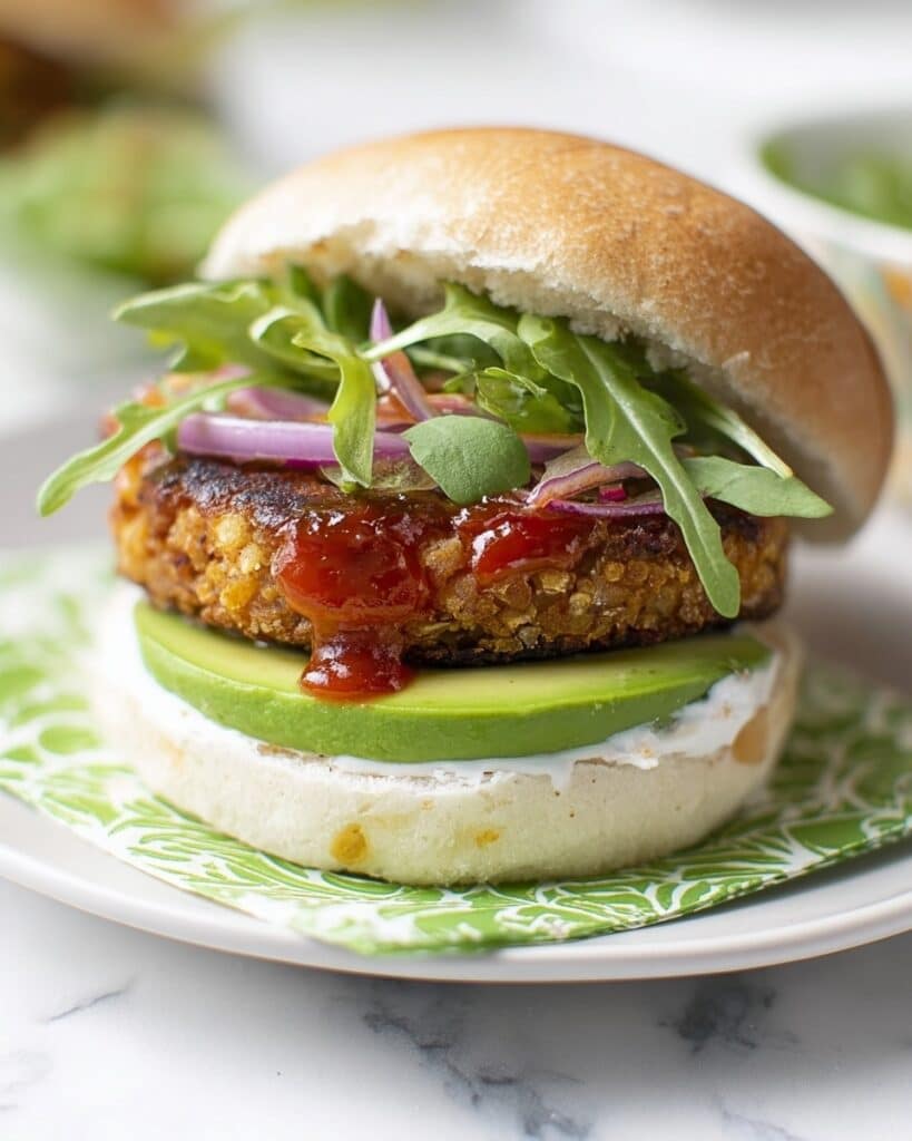 Carrot & Sesame Burgers with Lemon Yogurt and Avocado Recipe