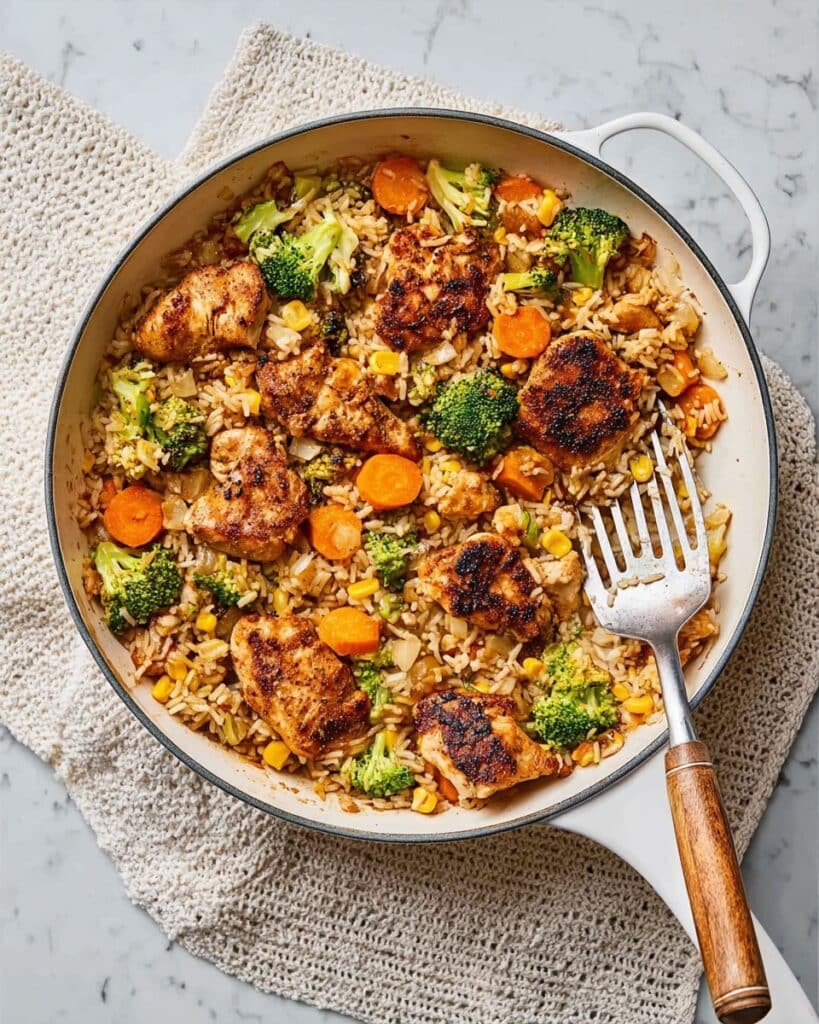 One-Pot Spiced Chicken and Brown Rice with Vegetables Recipe