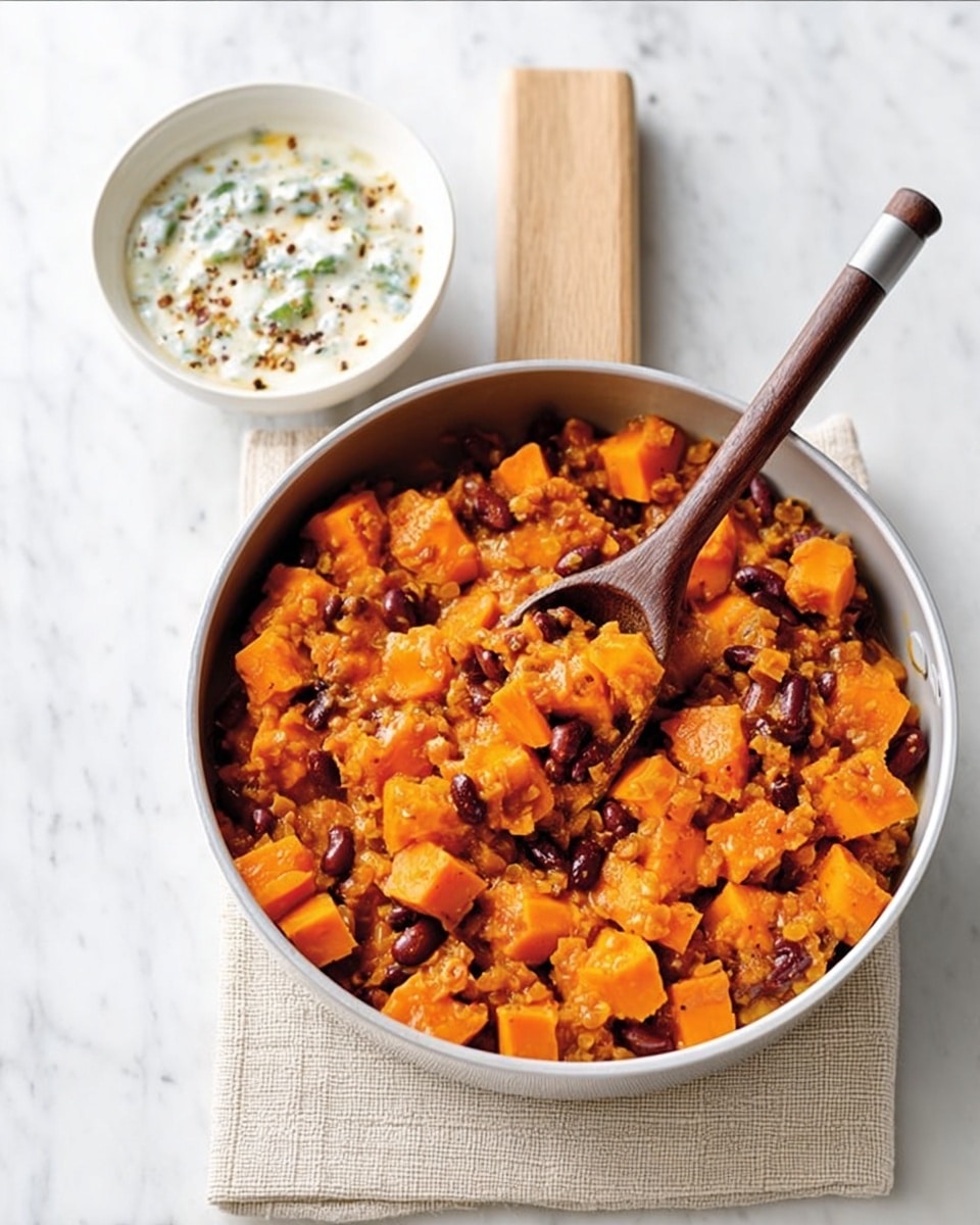 Squash, Lentil & Bean One-Pot with Fig Raita – Delicious & Hearty