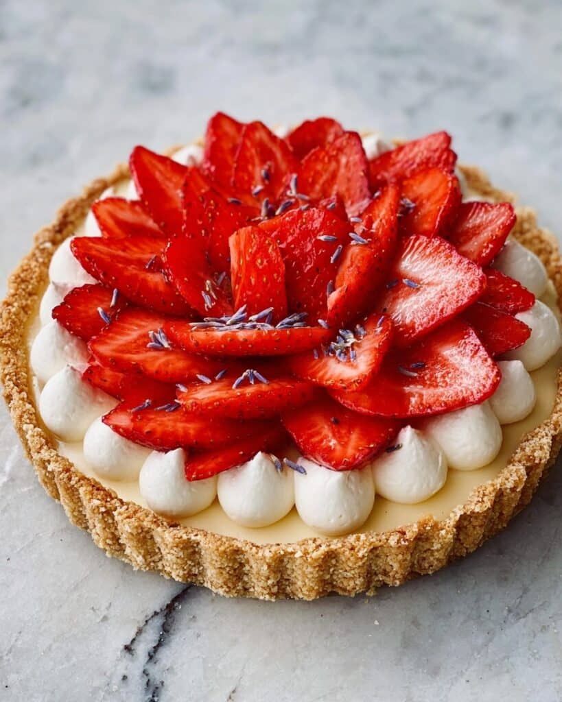 Strawberry Tart with Lavender & Honey Cream Recipe