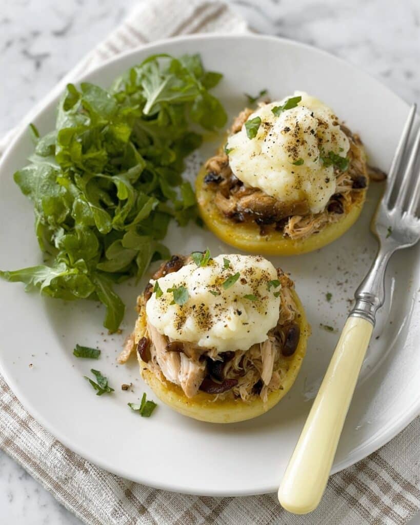 Chicken & Mushroom Spud Pies Recipe