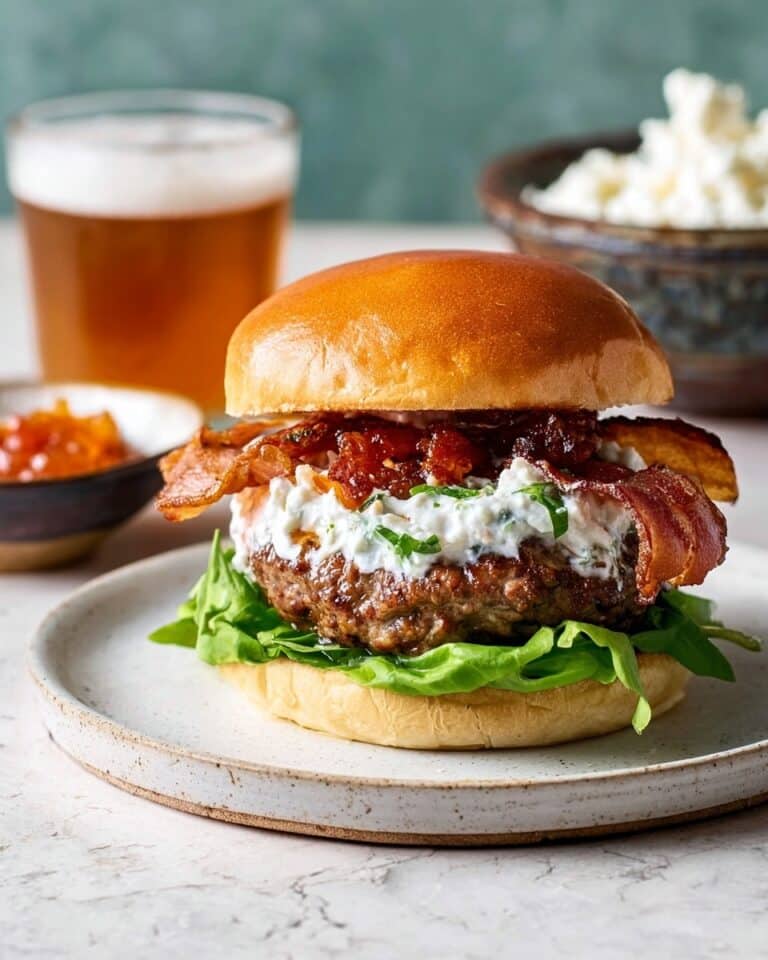 Bhaji Burger with Lamb Patties and Mint Yogurt Raita Recipe