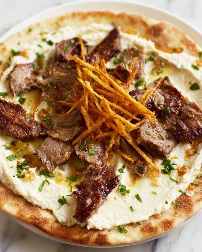 Harissa Lamb & Hummus Flatbreads Recipe