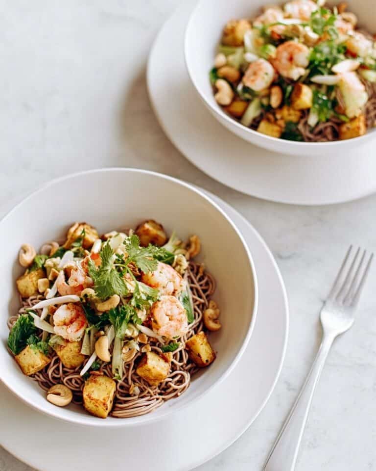 Spiced Singapore Noodles with Cauliflower, Chicken & Prawns Recipe