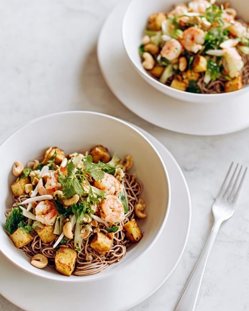 Spiced Singapore Noodles with Cauliflower, Chicken & Prawns Recipe