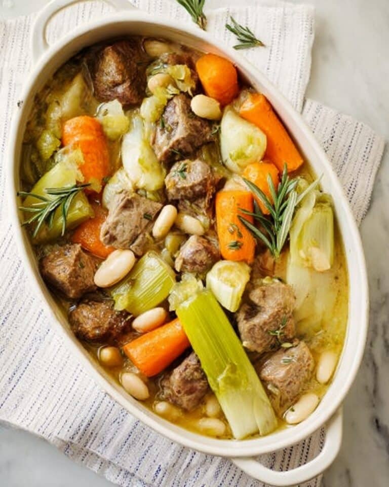 Hearty Lamb Stew with Vegetables and Cannellini Beans Recipe