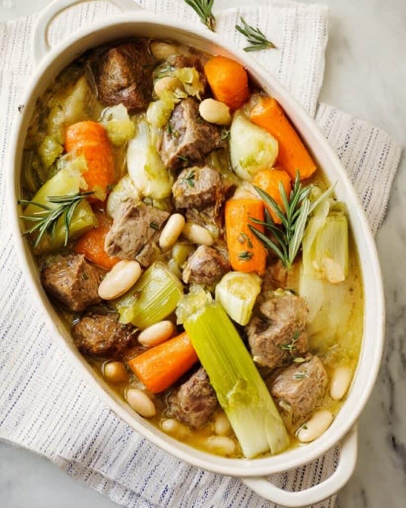 Hearty Lamb Stew with Vegetables and Cannellini Beans Recipe