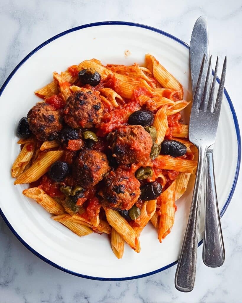 Puttanesca Meatball Bake Recipe