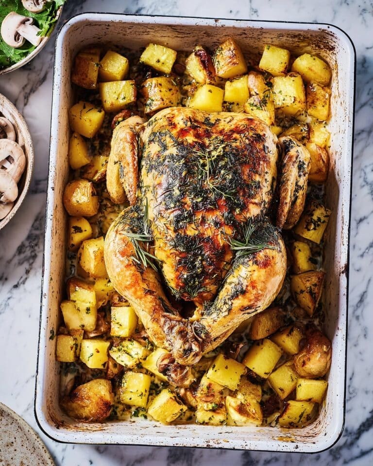Roast Chicken with Dill and Potatoes Recipe