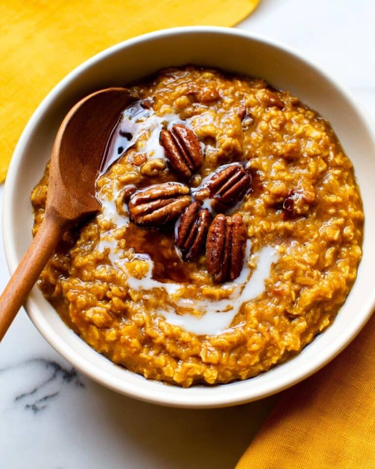 Crockpot Steel Cut Oatmeal with Butternut Squash and Warm Spices Recipe