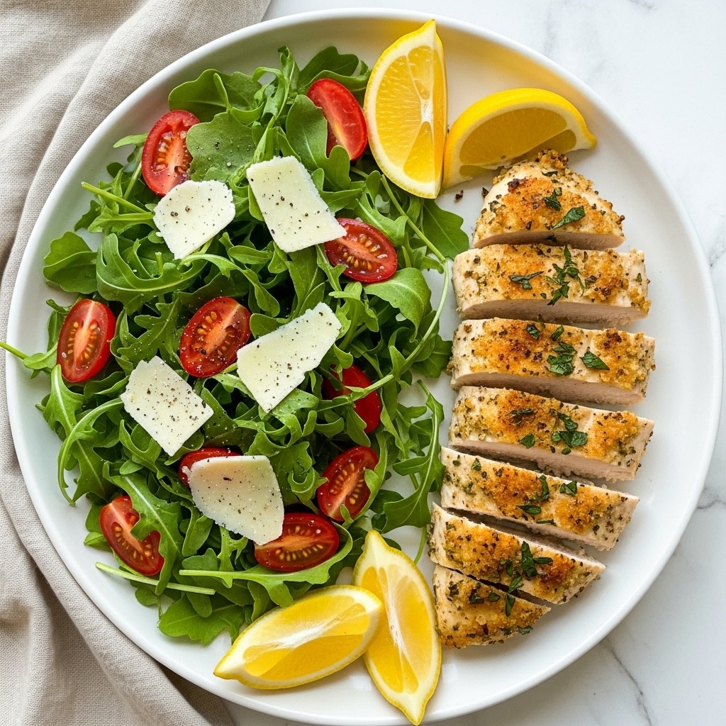 Crispy Chicken Milanese with Arugula and Parmesan Recipe