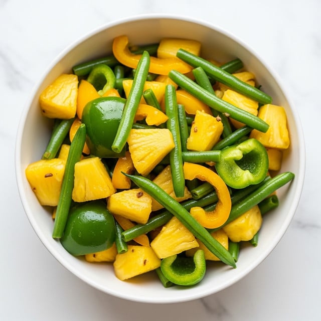 Green Bean Yellow Pepper Pineapple Stir Fry Recipe