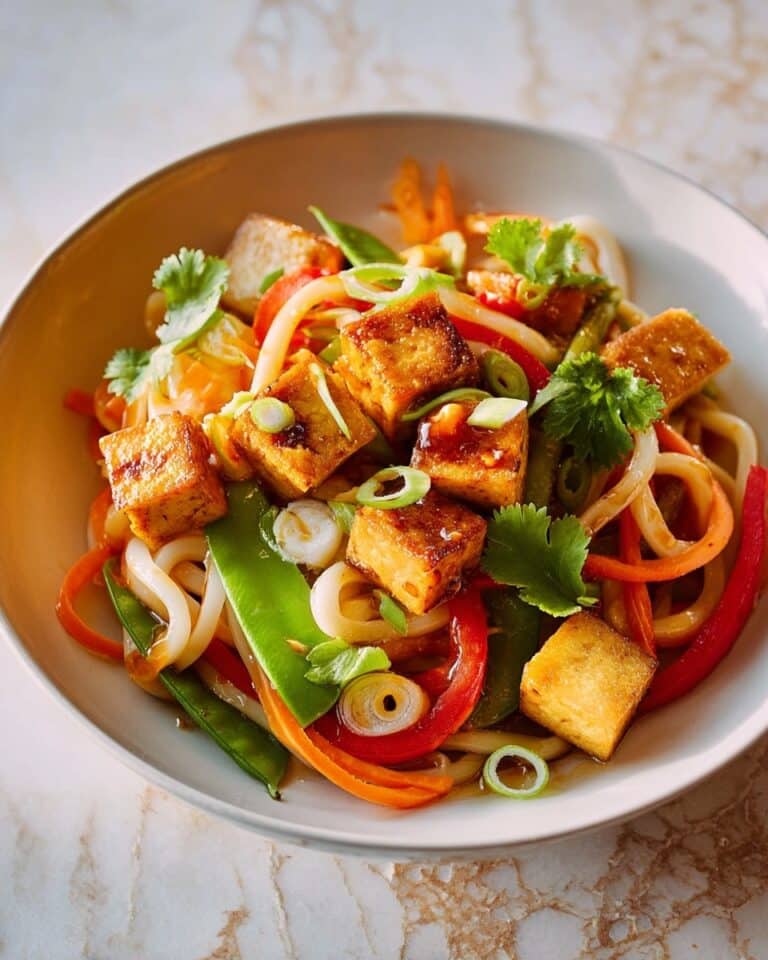 Citrussy Tofu Udon Shake-Up Salad Recipe