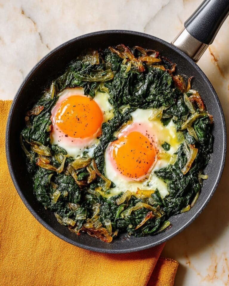 Persian Spinach & Onion Fried Eggs (Nargesi-e Esfenaj) Recipe