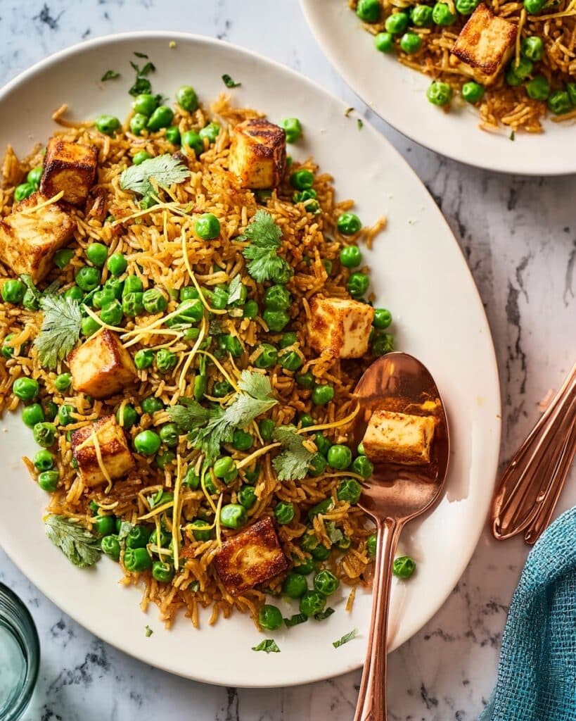 Herby Paneer Baked Rice Recipe