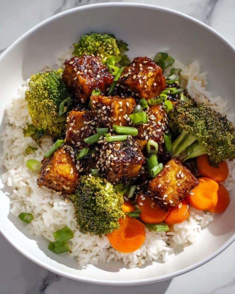 Sesame Tofu with Broccoli and Jasmine Rice Recipe