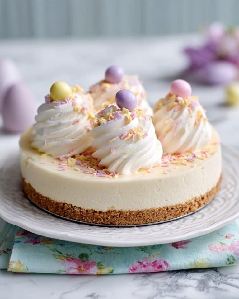 Meringue Nest Cheesecake with Mini Eggs Recipe