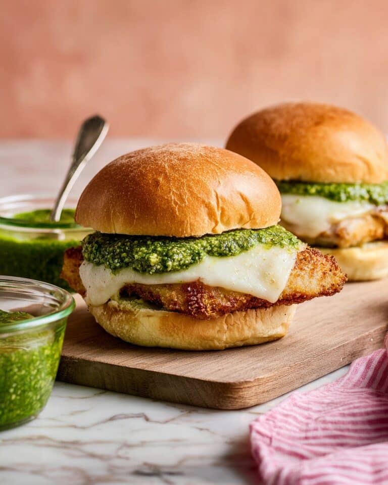 Chicken Parmesan Burgers with Rocket Pesto Recipe