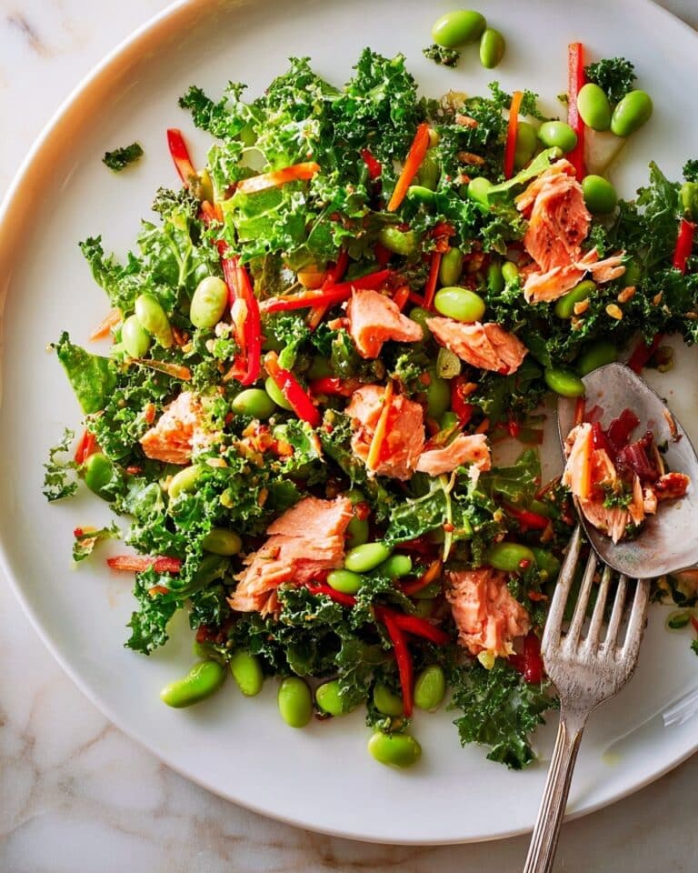 Spicy Miso Salmon & Kale Salad Recipe