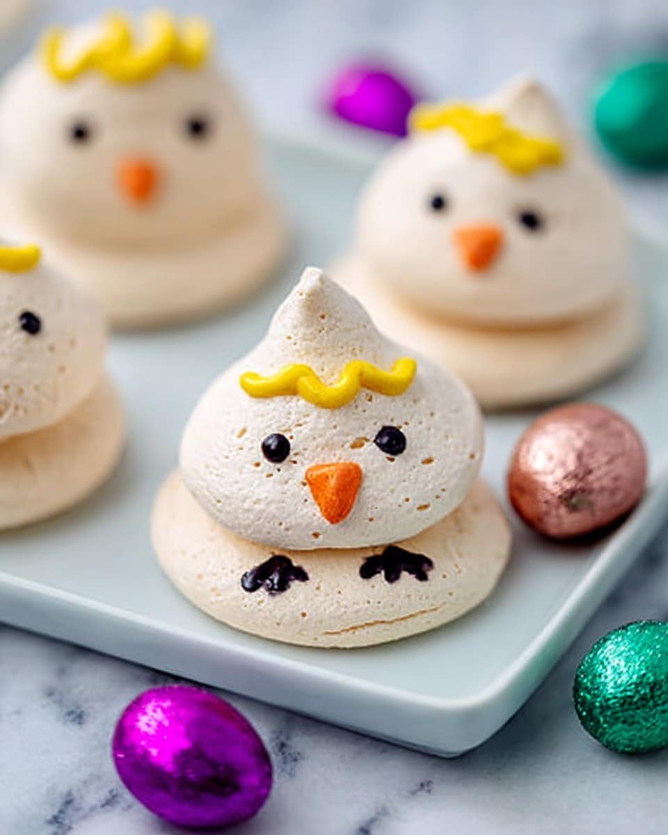 Lemony Easter Chick Meringues Recipe