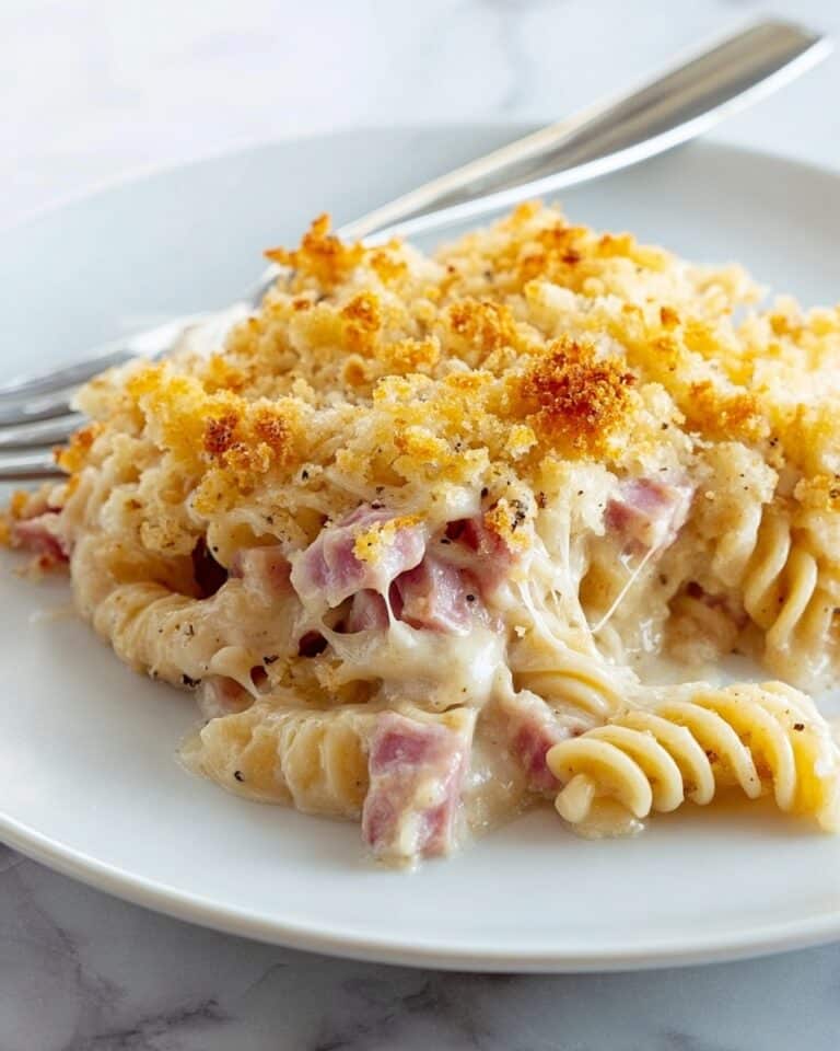 Stringy Ham Cheese Casserole: Delicious Cheesy Pasta Bake