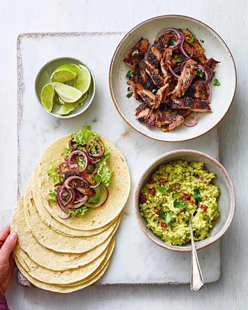 Mushroom Fajitas with Avocado Hummus Recipe
