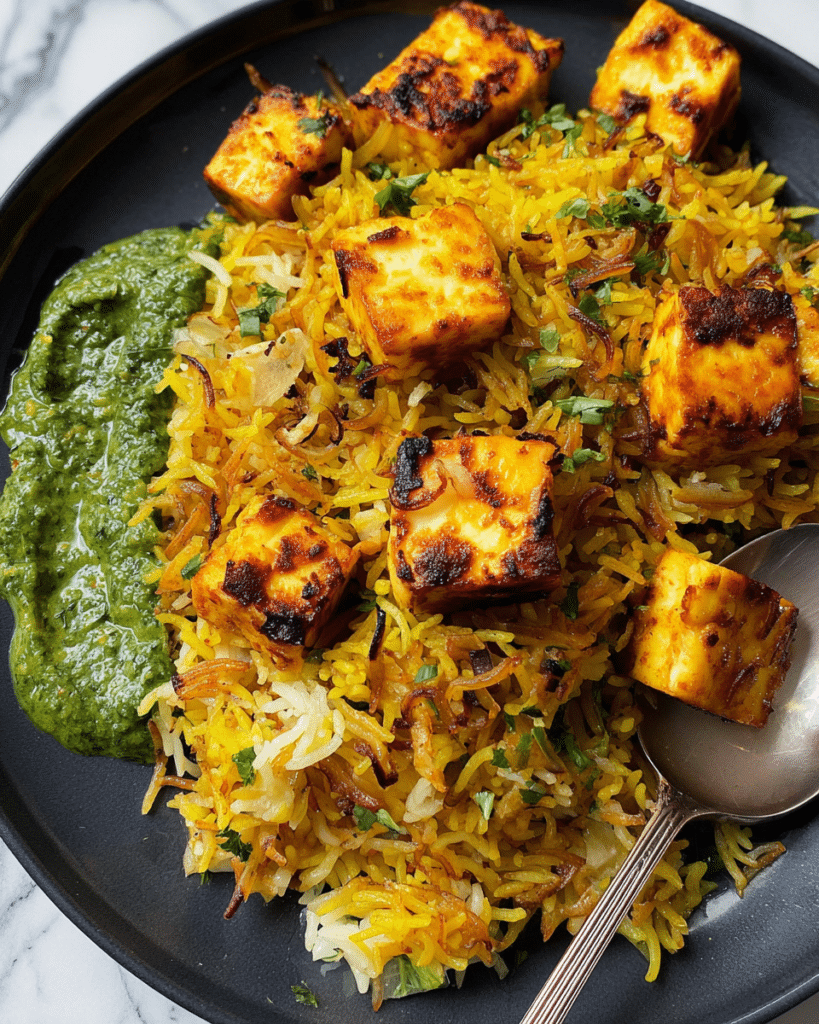 Lucknowi Masala Paneer Pulao Recipe