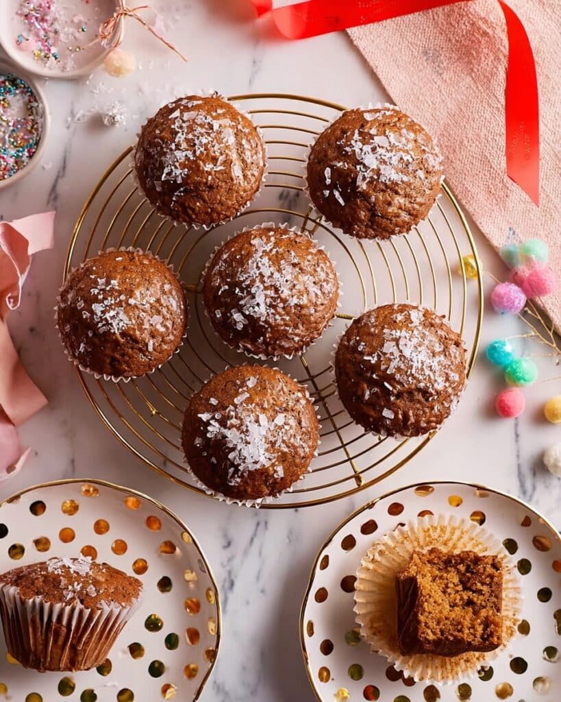 Christmas Muffins with Chocolate, Cranberries, and Orange Glaze Recipe