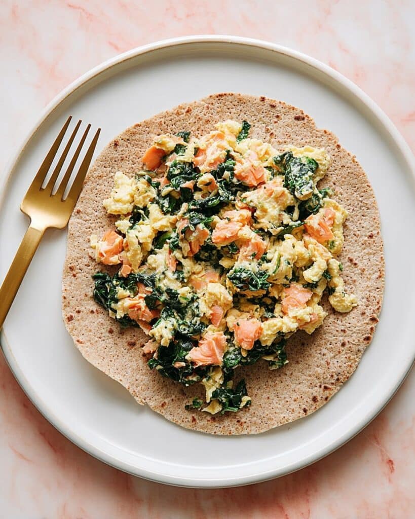 Salmon Scramble Flatbreads Recipe