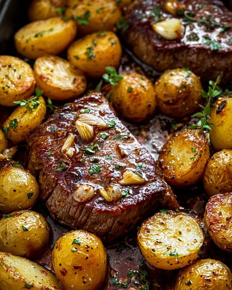 Easy Sheet Pan Beef Chops & Potatoes: One-Pan Dinner Recipe
