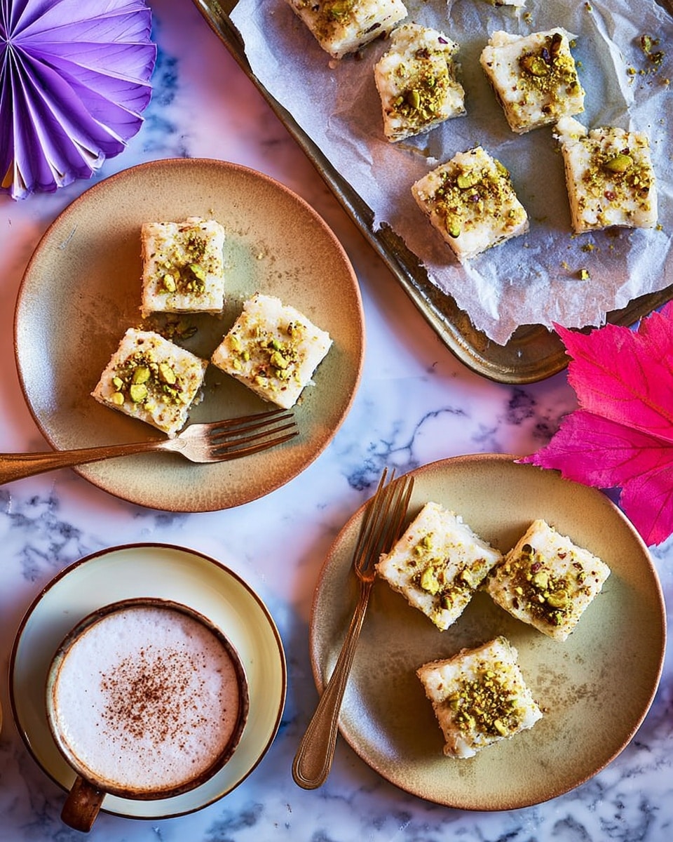 Kalakand: Creamy Indian Cheesecake with Rosewater and Pistachios Recipe