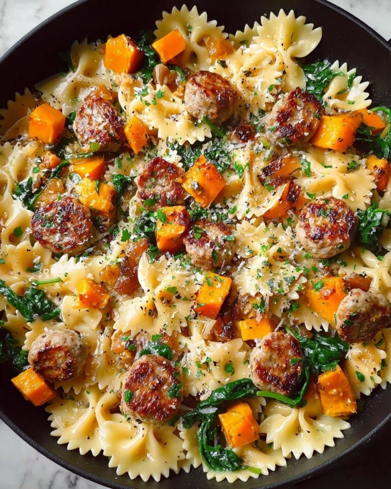 Butternut Squash Pasta with Sausage and Cream Recipe