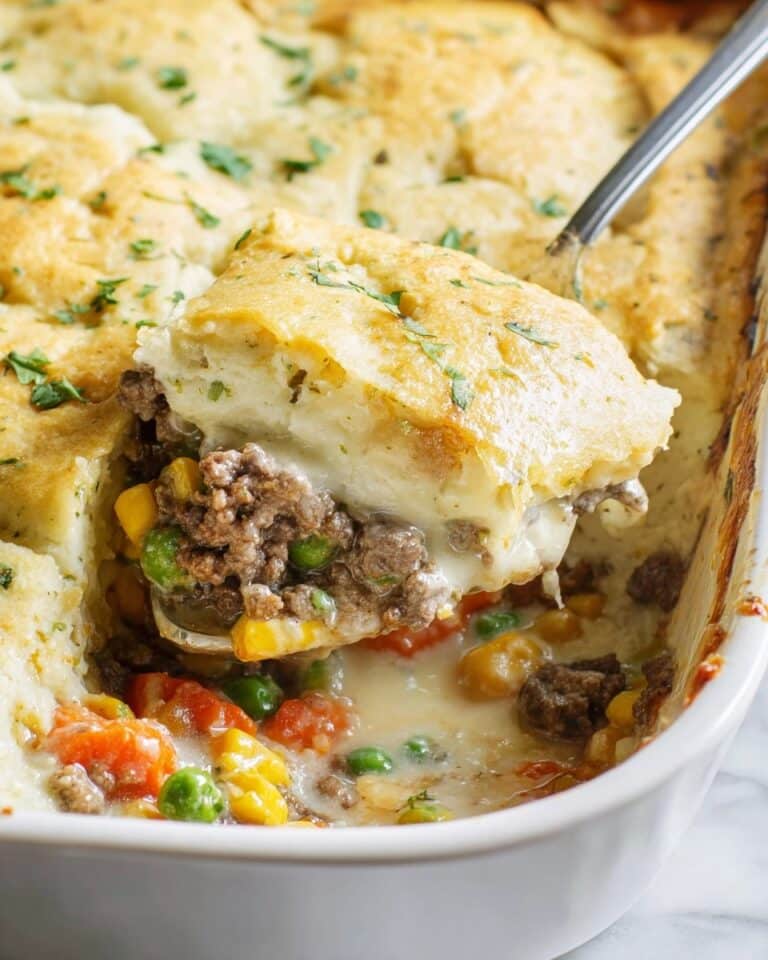 Ground Beef Cobbler Recipe