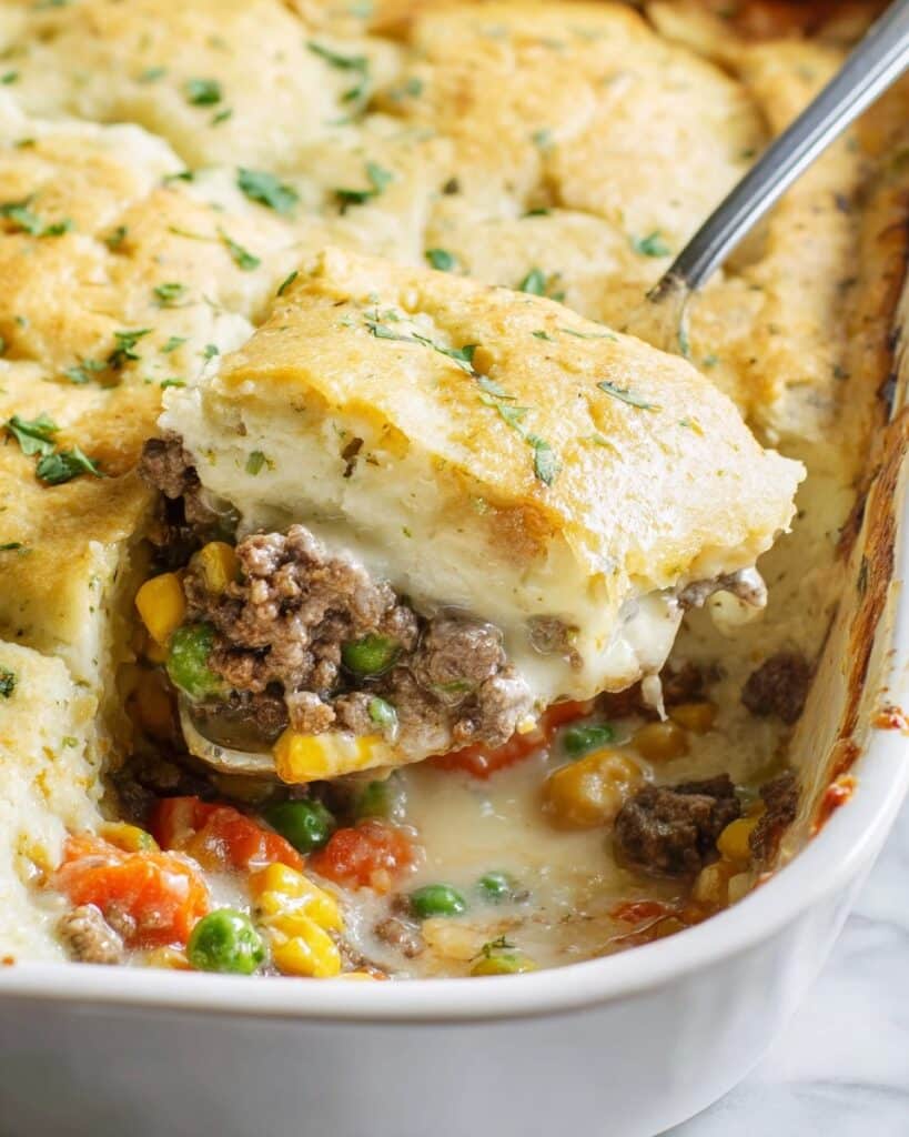 Ground Beef Cobbler Recipe