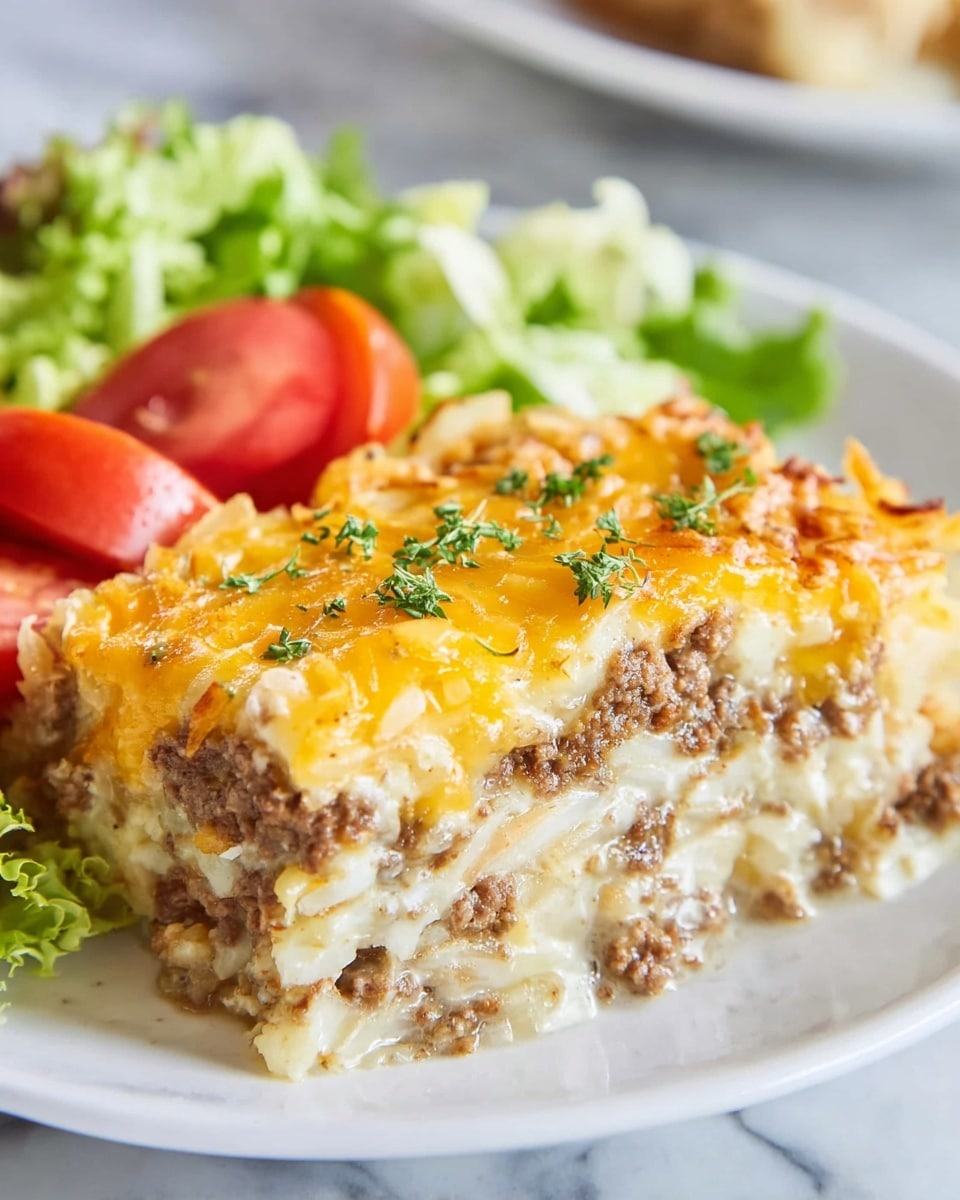 Cheesy Ground Beef Hash Brown Casserole Recipe