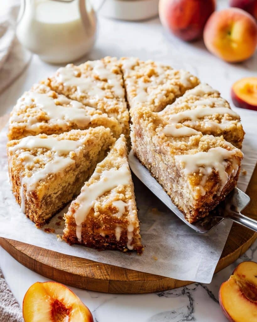 Peach Ricotta Cake with Brown Butter Streusel Recipe